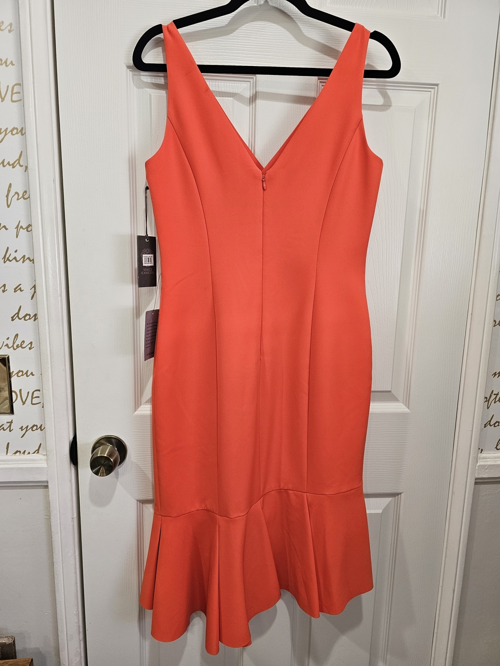 Vince Camuto Coral Ruffle High-Low Faux Wrap Dress - Picture 3 of 11